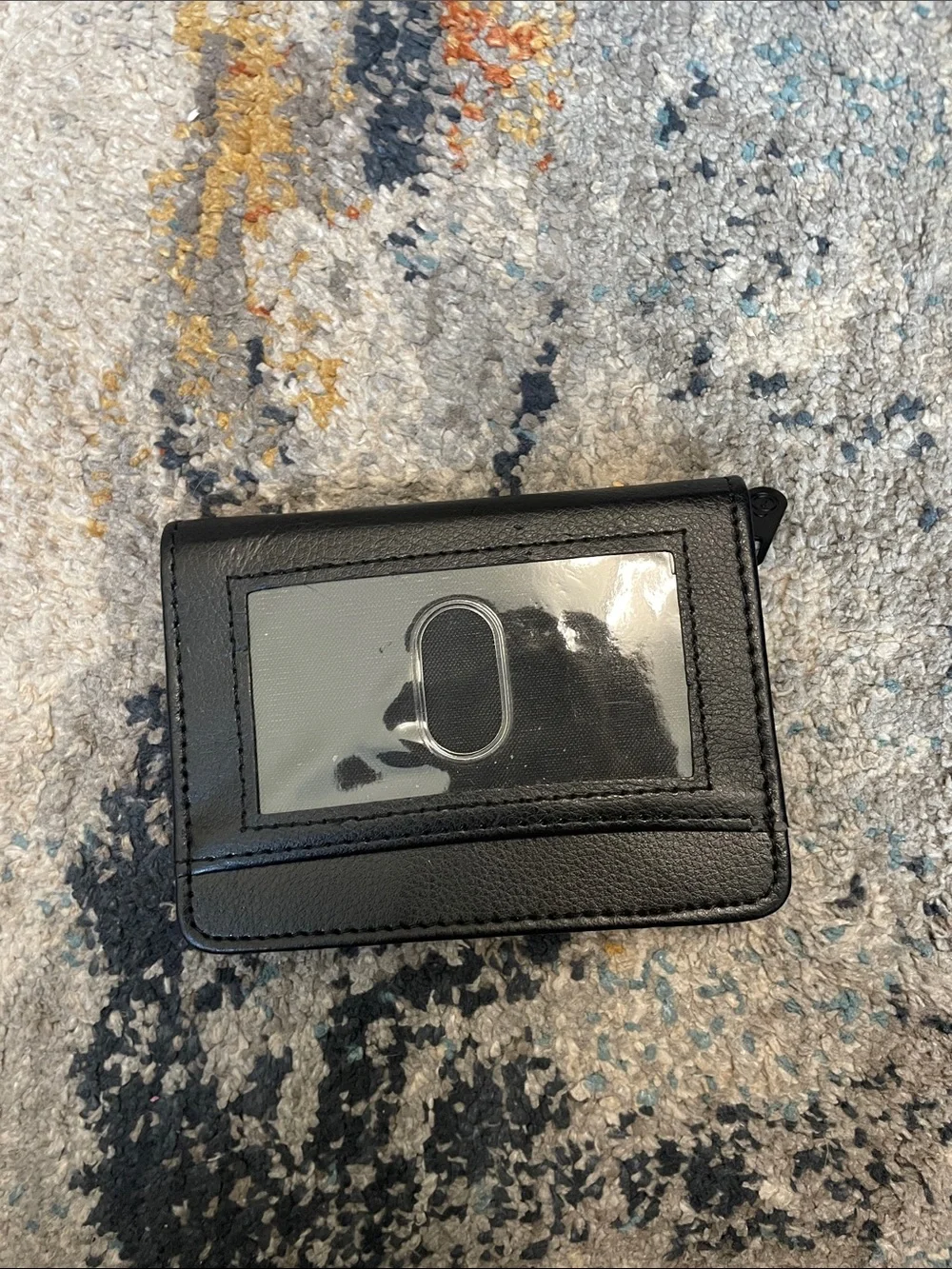Men's Black Leather Card & Key Holder
